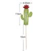 10pcs Cactus Cupcake Toppers Cupcake Picks Fiesta Hawaiian Luau Party Toothpick Dessert Cake Decoration Cinco De Mayo Party Decor - Light Green view 2