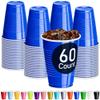 DecorRack Blue Plastic Cups, 12 oz Disposable Cups, Party Supplies (60 Count)