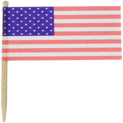Nagao 320400 Children's Lunch Flags, USA, Pack of 200