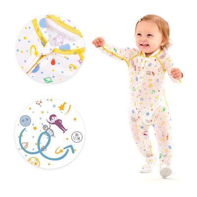 Eczema Baby Pajamas Sleeper Suit - for Moderate to Severe Atopic Dermatitis for Soothing Wet Wrapping Treatments White