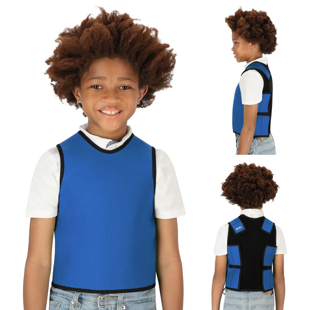 Special Supplies Sensory Compression Vest Deep Pressure Comfort (Blue, Small)