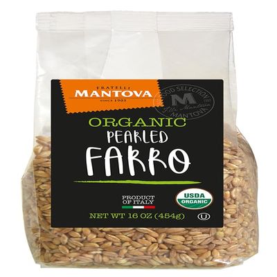 Mantova Organic Italian Farro, 1 lb Zero grams of trans fat, Product of Italy