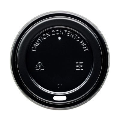 [1000 COUNT] HAKOWARE 90mm Diameter Premium Black Plastic Lids for Standard Size Hot Paper Cups 10-24oz Hot Cups
