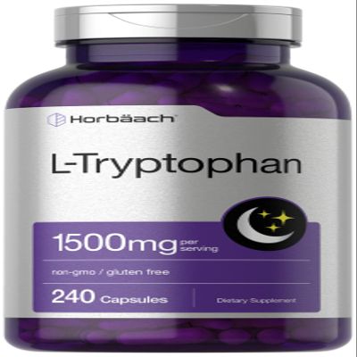 Horbach L Tryptophan 1500mg Capsules | 240 Count | Nighttime Formula | Non-GMO, Gluten Free Supplement