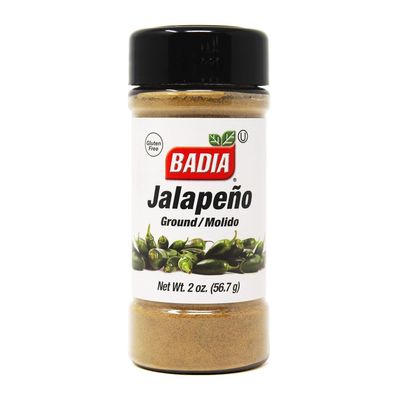 Badia Ground Jalapeno, 2 oz  Green Chili Powder Jalapeo Spice - Zesty Flavor, Medium Heat for Tacos, Meats, Salsa & Chili