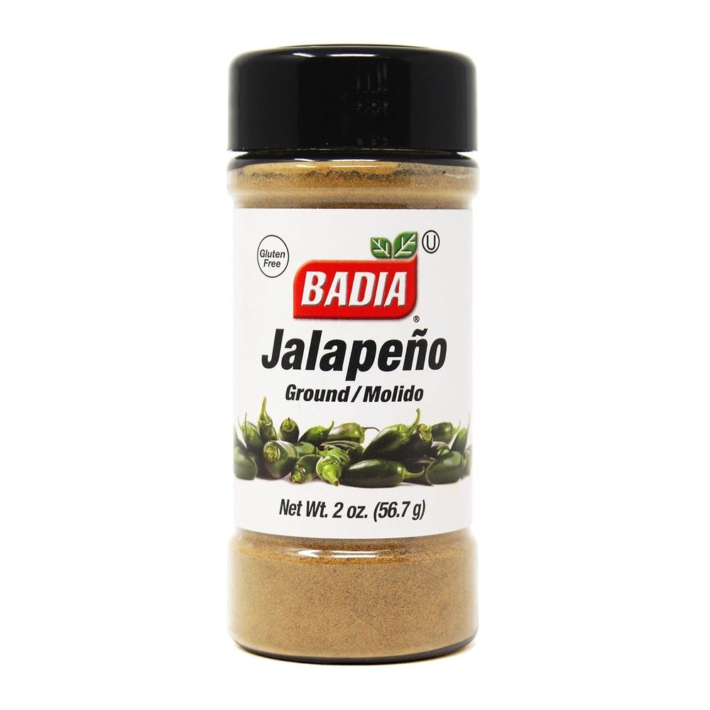 Badia Ground Jalapeno, 2 oz  Green Chili Powder Jalapeo Spice - Zesty Flavor, Medium Heat for Tacos, Meats, Salsa & Chili