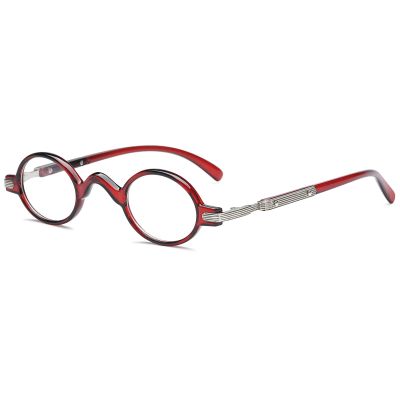 VEVESMUNDO Retro Reading Glasses Metall Oval Round Nerd Readers for Men Women