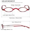 VEVESMUNDO Retro Reading Glasses Metall Oval Round Nerd Readers for Men Women view 2