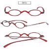 VEVESMUNDO Retro Reading Glasses Metall Oval Round Nerd Readers for Men Women view 3