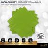 100 Pack Kiwi Green Beverage Napkins, Big Party Pack, 2 Ply, Ideal for Wedding, Party, Birthday, Dinner, Lunch, Cocktails. (5 x 5) by Amcrate view 4