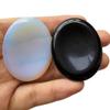 Loveliome Healing Crystal Thumb Worry Stone Set of 2, Palm Pocket Stones for Meditation, Stress Relief Gemstone Gift for Women,Black Obsidian and Opalite(Synthetic) view 3