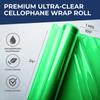 Better crafts Green Cellophane Wrap 24'' x 100' Roll - Colored Cellophane Sheets for Craft Baskets, Gift Wrapping Supplies, Plastic Wrap for Gift Baskets view 2
