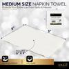 100 Pack White Beverage Napkins, Big Party Pack, 2 Ply, Ideal for Wedding, Party, Birthday, Dinner, Lunch, Cocktails. (5 x 5) by Amcrate view 3