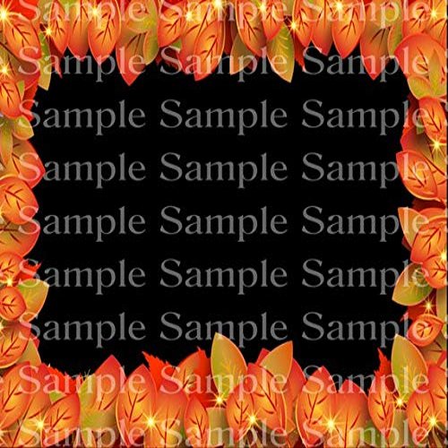 1/2 Sheet - Fall Thanksgiving Leaves Birthday - D24188 - 2D Edible Cake/Cupcake Party Topper - D24188
