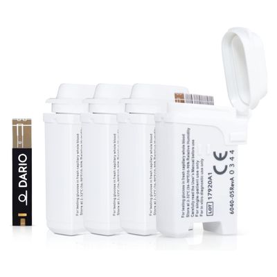 Dario 100 Blood Glucose Test Strips - Only works with Dario Monitor (25 Pack x 4)