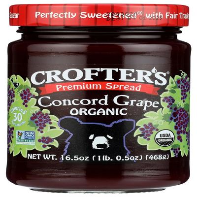 Crftrs Fruit Sprad - rganic - Prmium - Cncrd Grap - 16.5 z - cas f 6 - Bulk Buy