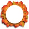 1/2 Sheet - Fall Oval Thanksgiving Leaves Birthday - D24189-2D Edible Cake/Cupcake Party Topper - D24189 view 1