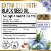 Black Seed Oil Capsules 1000mg - Premium Nigella Sativa Blackseed, Pure Natural Black Cumin Seed Oil & Antioxidant for Skin & Immune Support - Gluten Free, Bottled in USA Supplement - 60 Softgels view 2