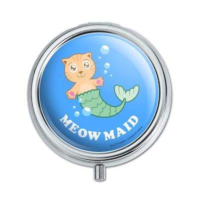 Meowmaid Cat Mermaid Funny Humor Pill Case Trinket Gift Box