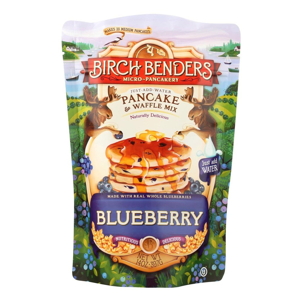 Birch Benders Pancake And Waffle Mix - Blueberry - Case Of 6-14 Oz.