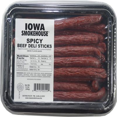 Iowa Smokehouse Stick Beef Deli Spicy 13OZ is-BDS
