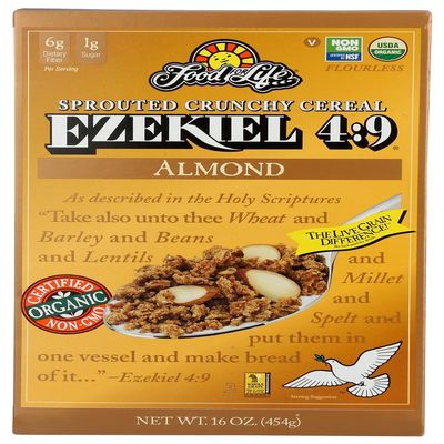 Fd Fr Lif Baking C. Cral - rganic - zkil 4-9 - Sprutd Whl Grain - Almnd - 16 z - cas f 6 - Bulk Buy