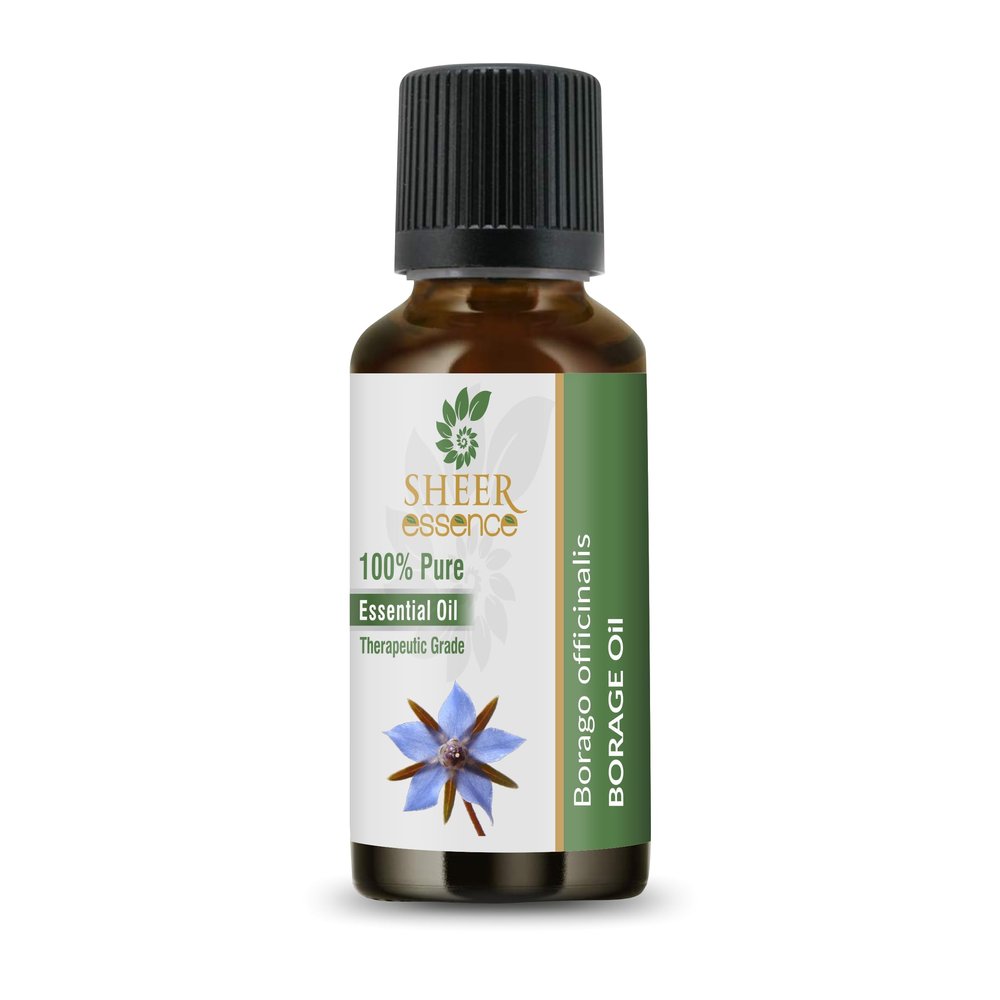 Borage Oil 100% Pure Undiluted Natural Uncut Therapeutic Grade Cold Pressed Carrier Oils for Skin, Hair and Aromatherapy 1000ML