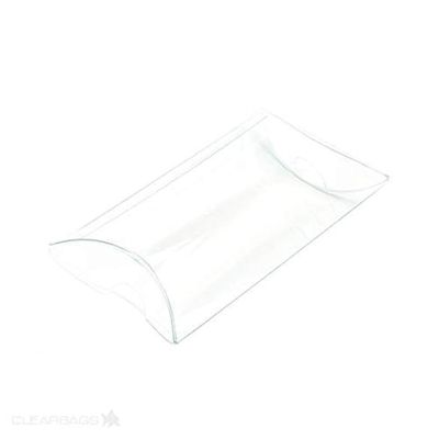 Clear Pillow Boxes 25 Pack, Party Favor Gift Boxes For Wedding Baby Shower Birthday Party Jewelry Candy Box Small Business Gift Card Holder, Clear Plastic Gift Box Treat Party Supplies, PB76NHA