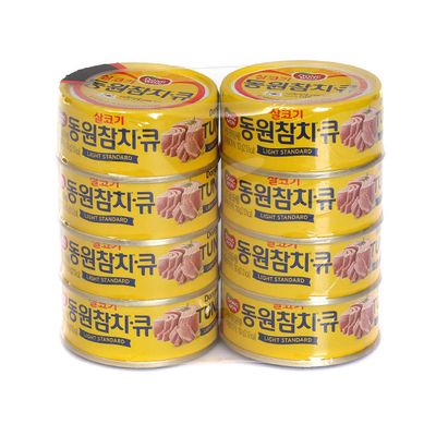 Dongwon Q - Light Standard Tuna, 100g (Pack of 8) /  