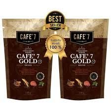 2 Pack (15 g x 20 sachets) ; Caf 7 Gold Instant Coffee Mixed Powder 3 in 1 ; By Taweekoon