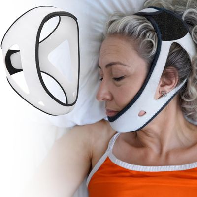 Chin Strap for Sleeping by PrimeSiesta | CPAP Chin Strap in 2 Sizes  Corrects Jaw Position and Improves Airflow  Premium Yamamoto Neoprene  Breathable Anti Snoring Devices for CPAP Users