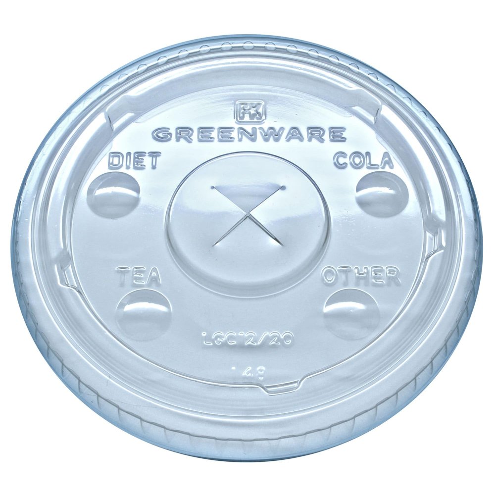 Fabri-Kal 9509111 LGC12/20 Greenware Lid with Buttons - 1000 / CS