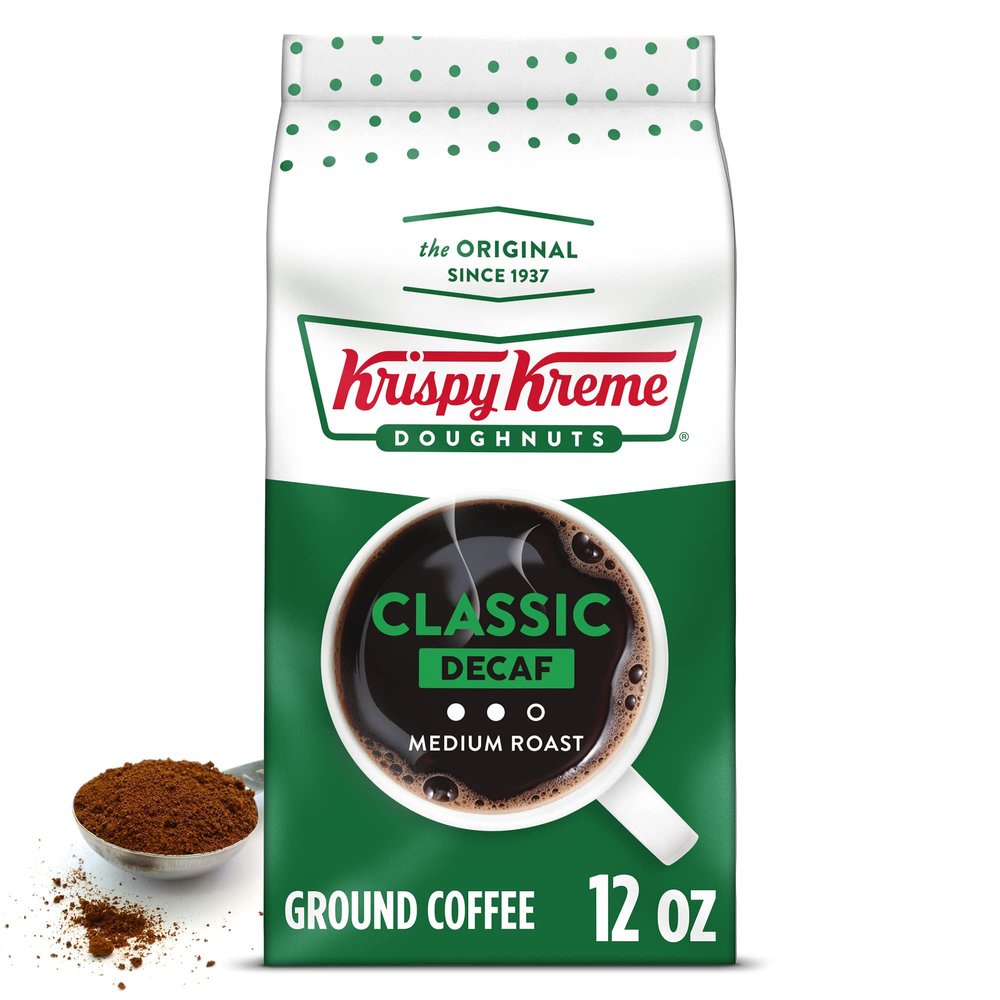 Krispy Kreme Doughnuts Classic Decaf Ground Coffee, Bagged 12oz
