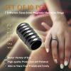 Morchic 10Pcs Pack Magnetic Hematite Stone Rings for Women & Men, Unisex Plain Band Set (6mm Width) - Mixed Sizes 6-12, Chakra Balancing, Polished Gemstone, Gift Ready view 3