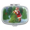 Christmas Holiday Santa Claus Trees Rectangle Pill Case Trinket Gift Box view 1