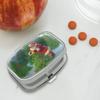 Christmas Holiday Santa Claus Trees Rectangle Pill Case Trinket Gift Box view 2