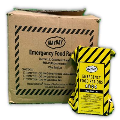 MAYDAY 1200-Calorie Emergency Food Rations with 5-Year Shelf Life (36)