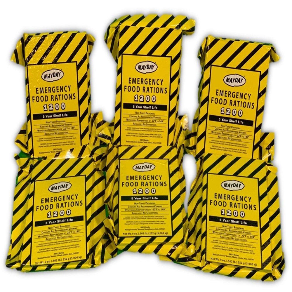 MAYDAY 1200-Calorie Emergency Food Rations with 5-Year Shelf Life (6)
