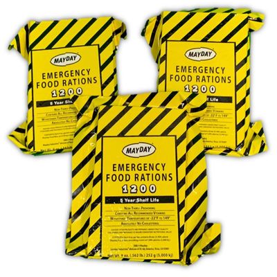 MAYDAY 1200-Calorie Emergency Food Rations with 5-Year Shelf Life (3)
