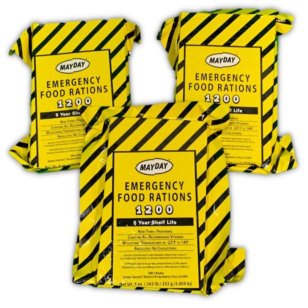 MAYDAY 1200-Calorie Emergency Food Rations with 5-Year Shelf Life (3)