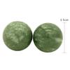 1.4'' Natural Marble Baoding Balls,Chinese Massage Health Balls for Hand Exercise Therapy and Stress Relief (Dark Green) view 2