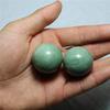 1.4'' Natural Marble Baoding Balls,Chinese Massage Health Balls for Hand Exercise Therapy and Stress Relief (Dark Green) view 4