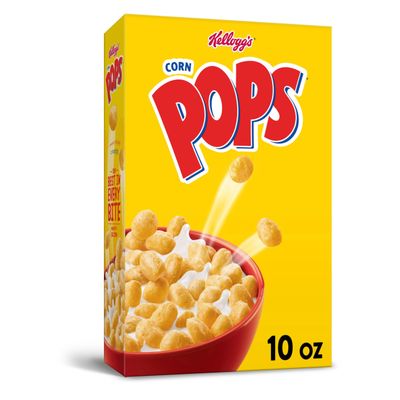 Corn Pops Breakfast Cereal, 8 Vitamins and Minerals, Kids Snacks, Original, 10oz Box (1 Box)