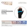 Copper Fit Hand Relief Compression Gloves, Large/X-Large view 2