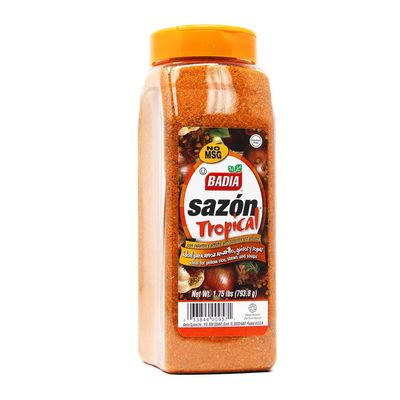 Badia Sazon Tropical with Coriander & Annatto, 28 oz  Authentic Latin & Caribbean Flavors, No MSG, Gluten Free