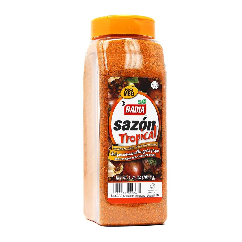 Badia Sazon Tropical with Coriander & Annatto, 28 oz  Authentic Latin & Caribbean Flavors, No MSG, Gluten Free