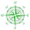 1/2 Sheet - Green Pirate Map Compass Birthday Background - D24204 - 2D Edible Cake/Cupcake Party Topper - D24204 view 1
