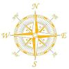 1/2 Sheet - Yellow Pirate Map Compass Birthday Background - D24205 - 2D Edible Cake/Cupcake Party Topper - D24205 view 1