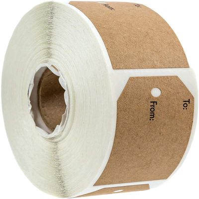 1.15" x 2" Natural Brown Kraft to and from Gift Tag Stickers / 500 Brown Kraft to from Present Labels/Christmas Holiday Present Labels/Made in The USA