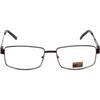 Gotham Style GS13 Designer Reading Glasses +3.50 Brown Men Stainless Steel Durable Metal Eyeglass Trendy Reader w/Hard Case view 2